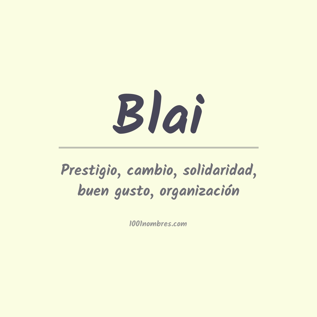 Significado del nombre Blai