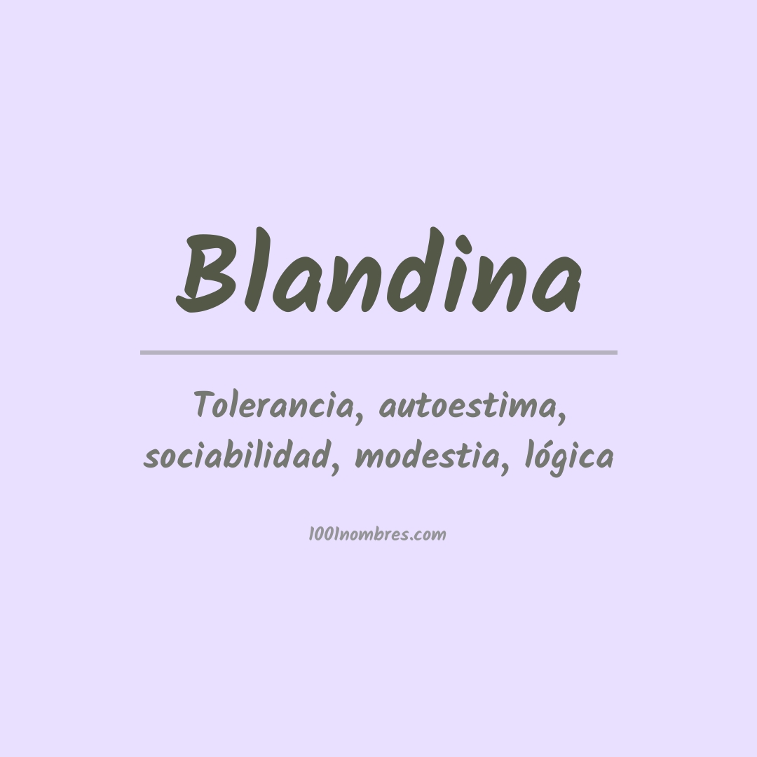 Significado del nombre Blandina