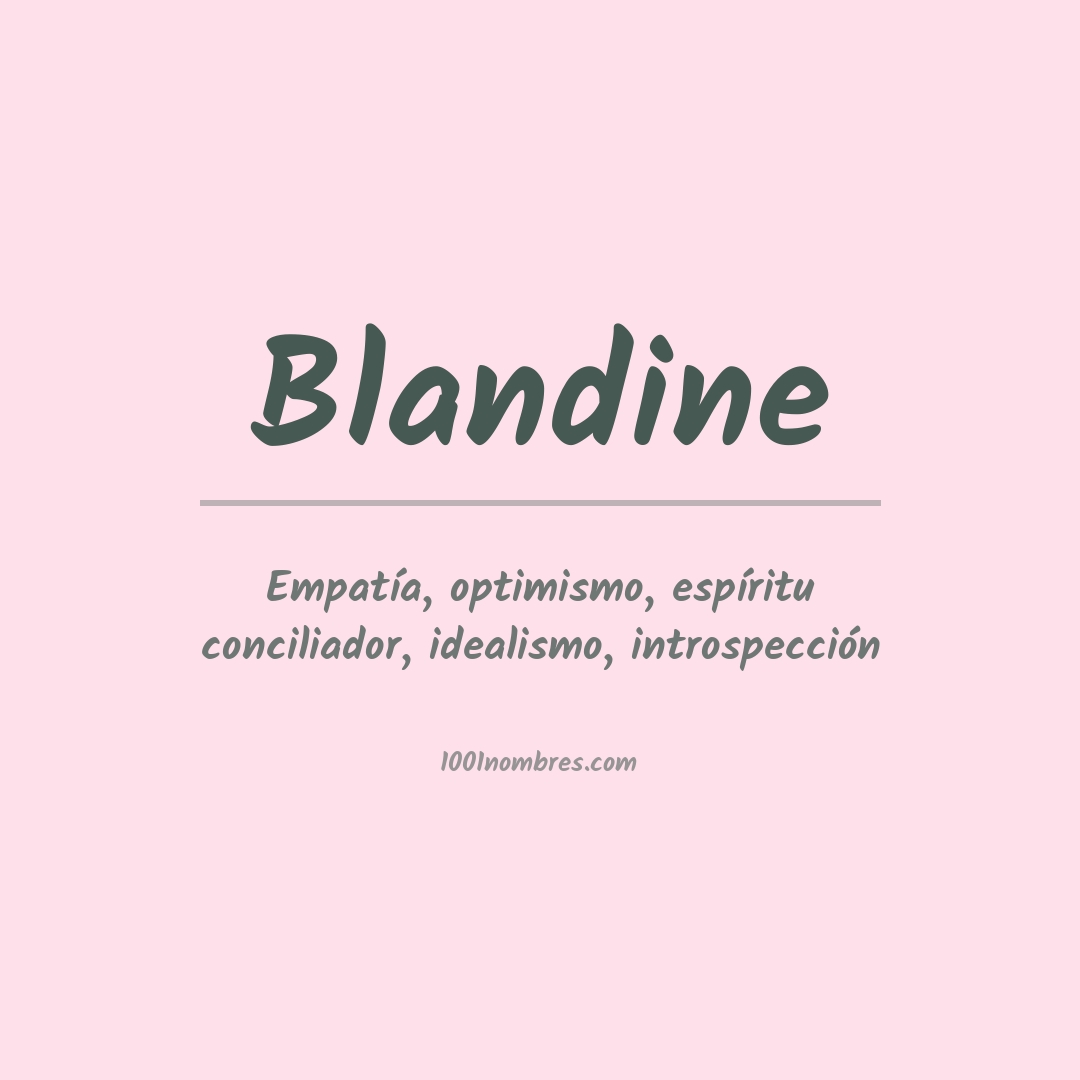 Significado del nombre Blandine