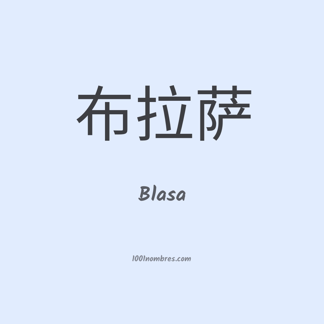 Blasa en chino Blasa en chino