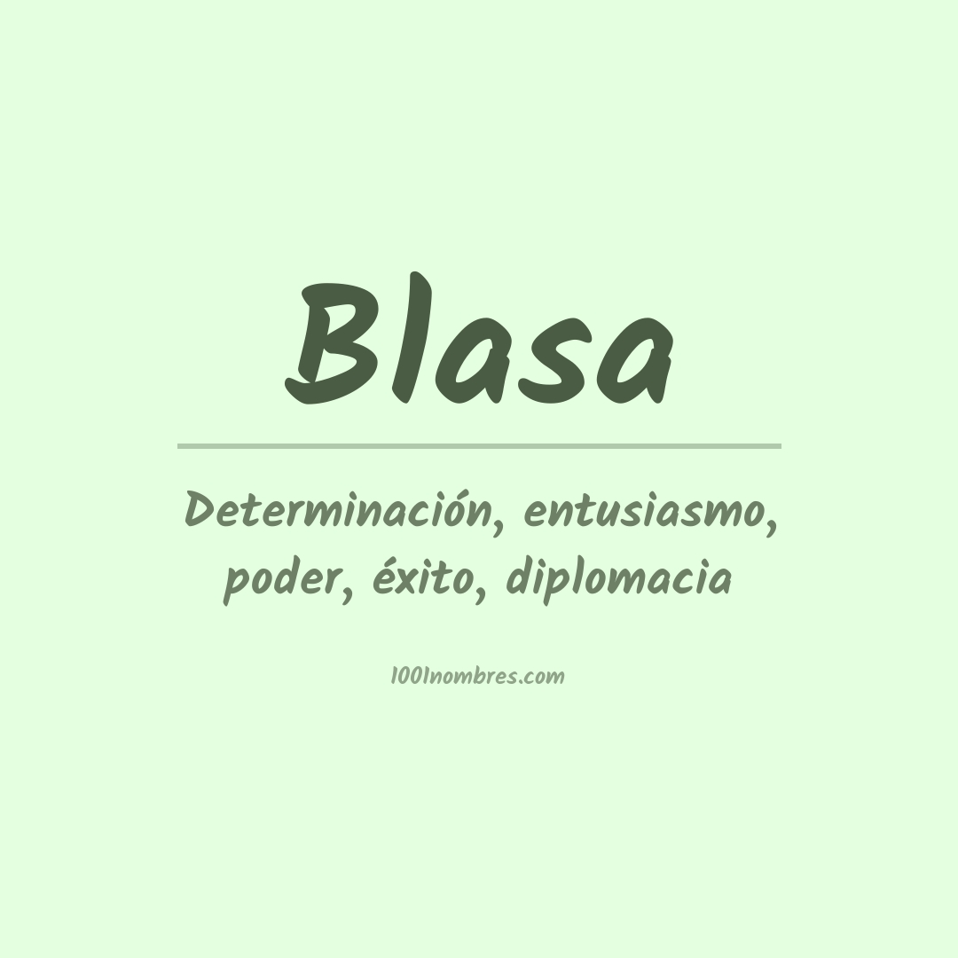 Significado del nombre Blasa Significado del nombre Blasa