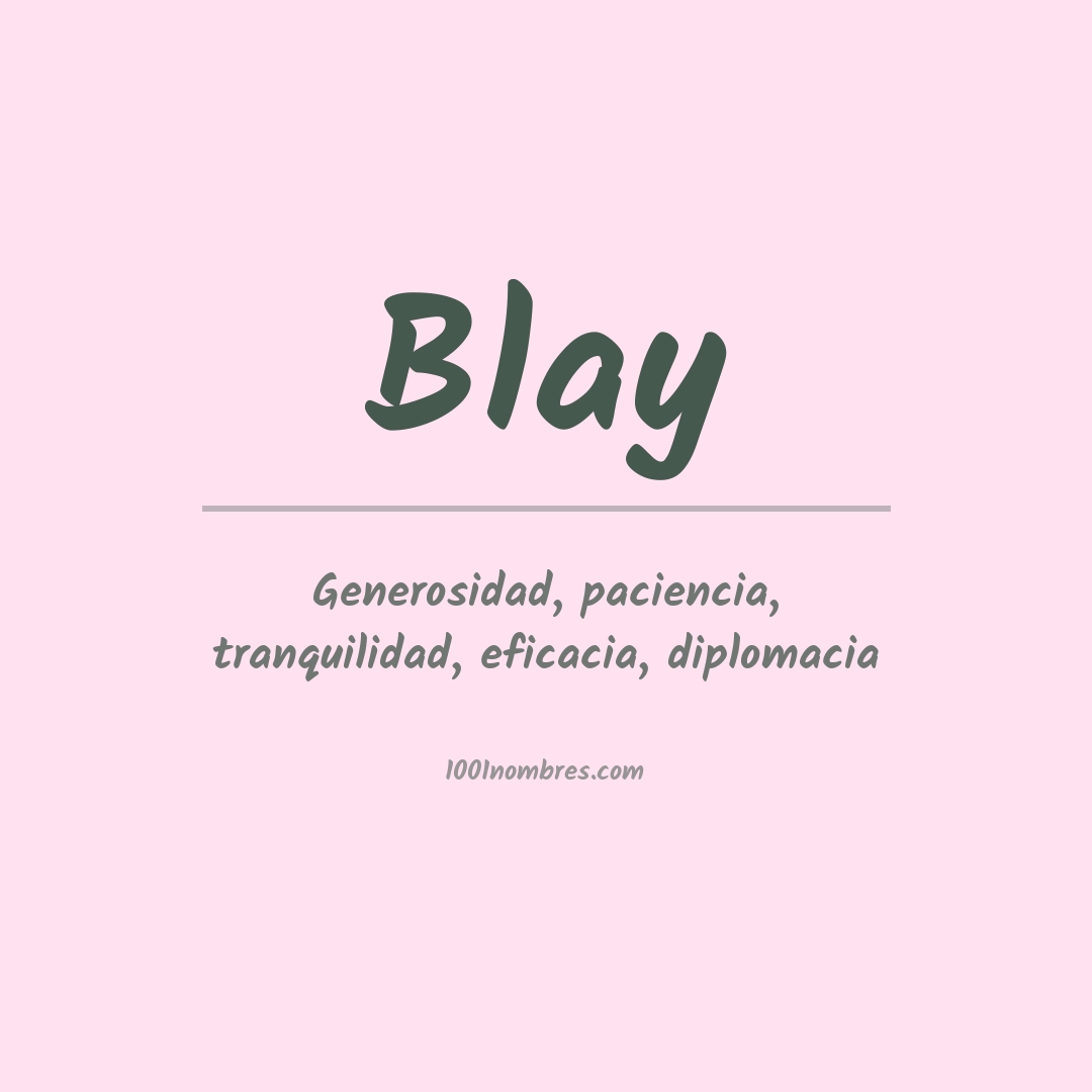 Significado del nombre Blay