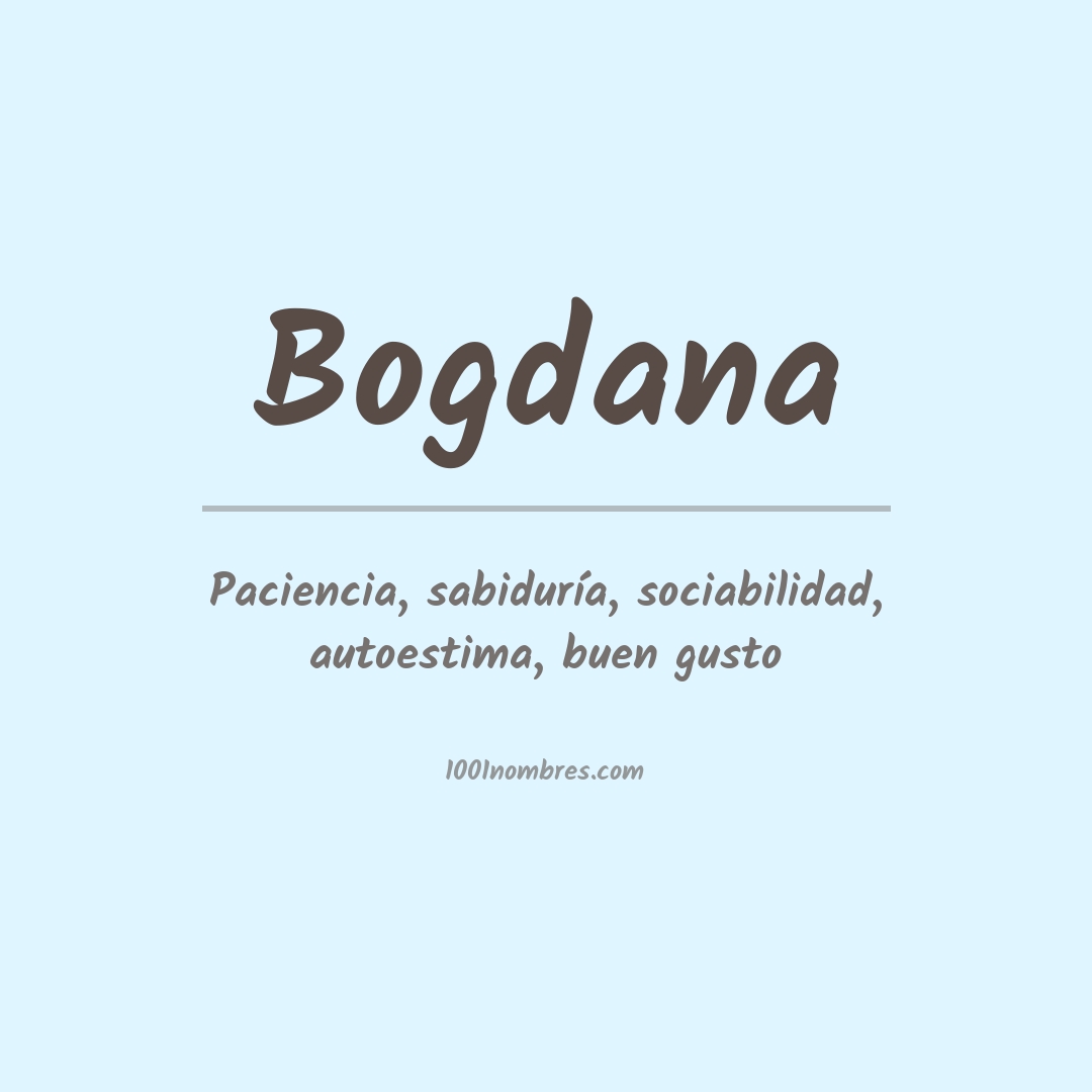 Significado del nombre Bogdana
