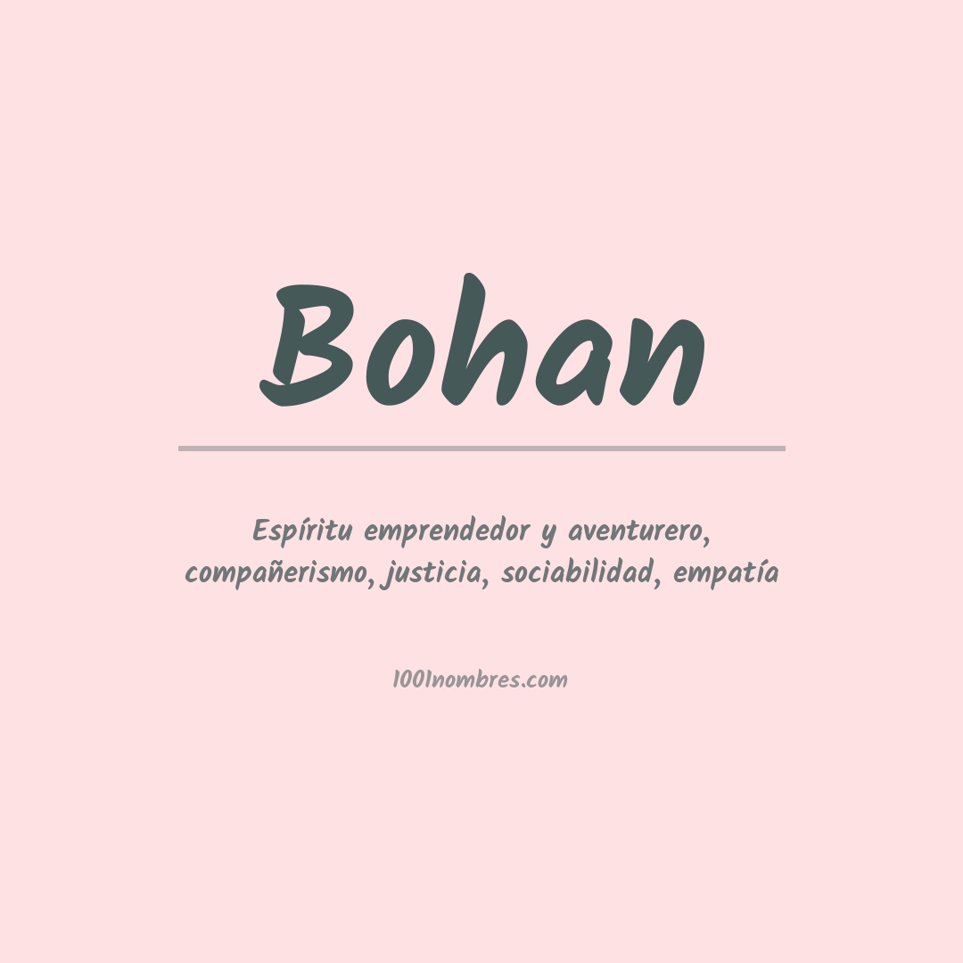 Significado del nombre Bohan