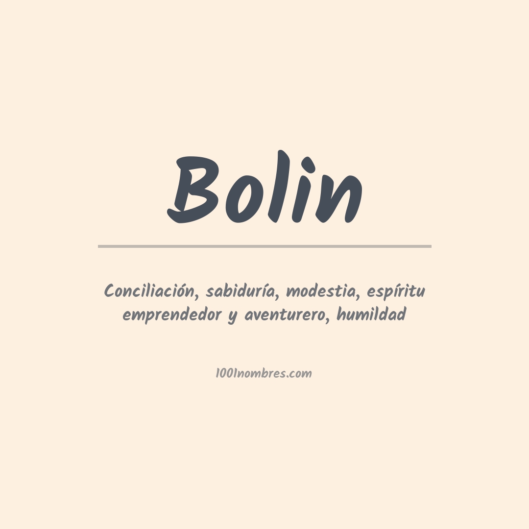 Significado del nombre Bolin