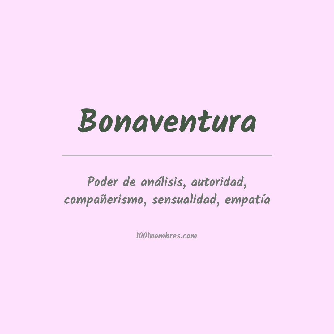 Significado del nombre Bonaventura