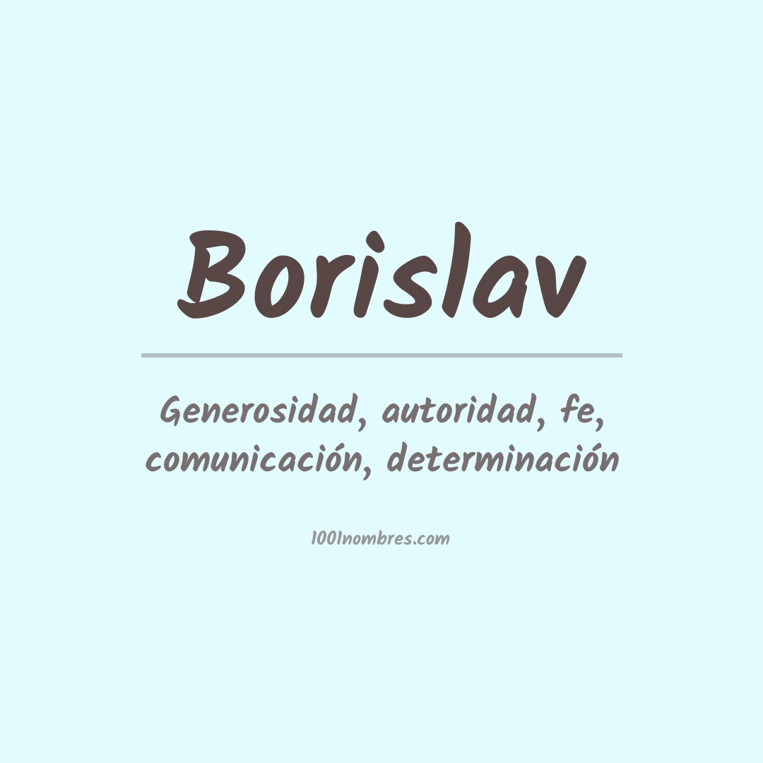 Significado del nombre Borislav
