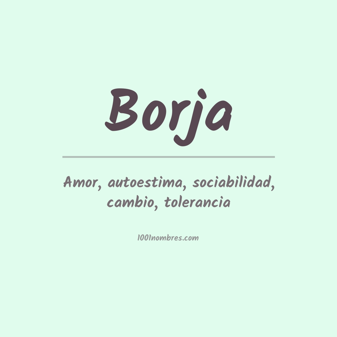 Significado del nombre Borja