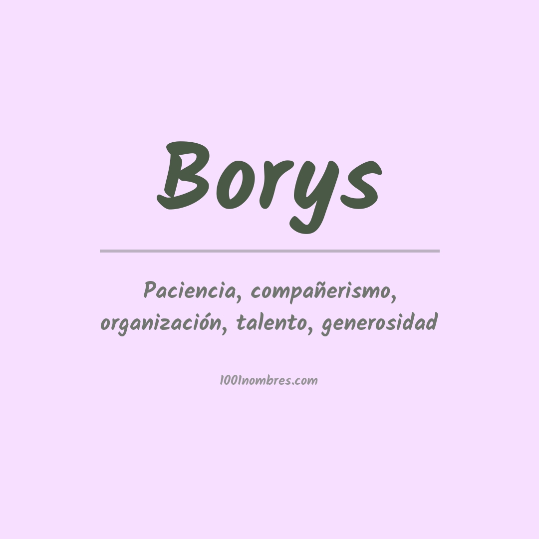 Significado del nombre Borys