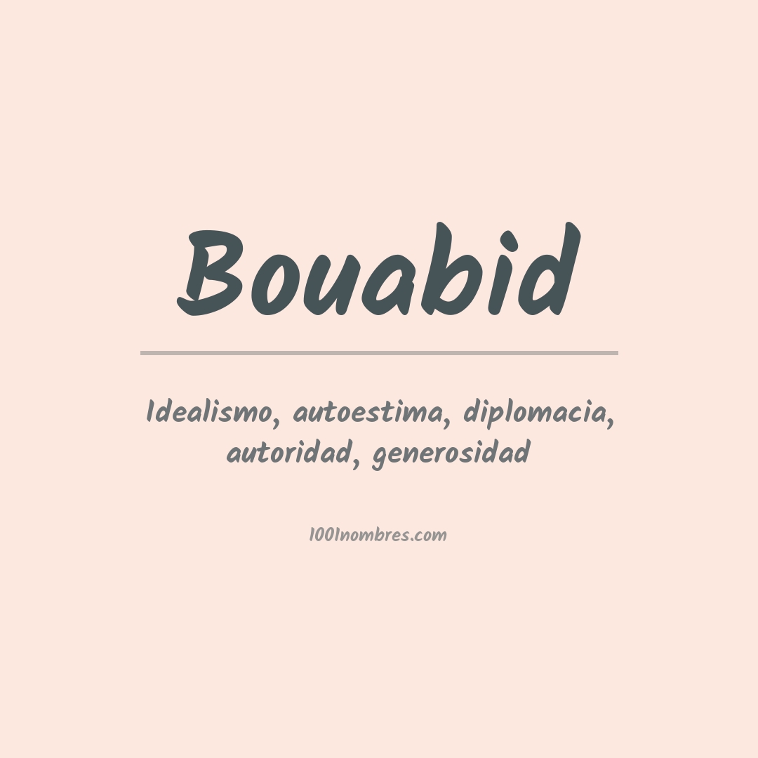 Significado do nome Bouabid