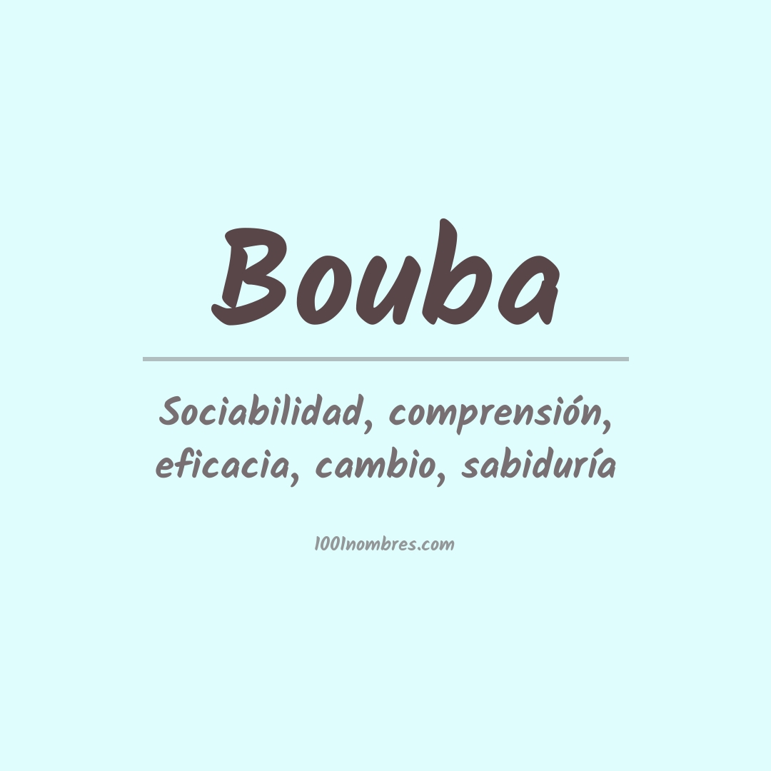 Significado del nombre Bouba