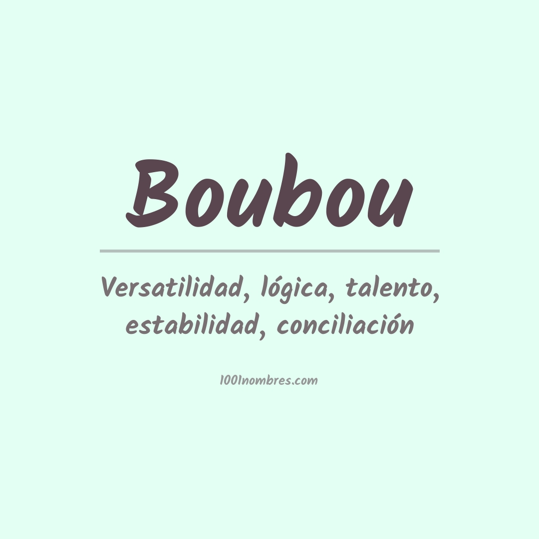 Significado del nombre Boubou Significado del nombre Boubou