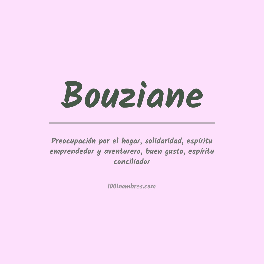 Significado del nombre Bouziane Significado del nombre Bouziane