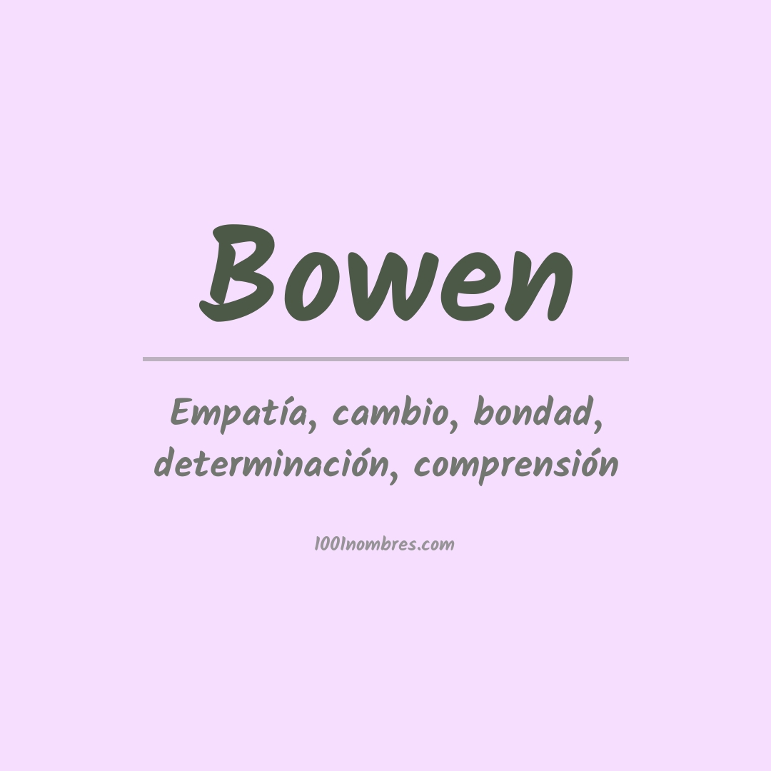 Significado del nombre Bowen
