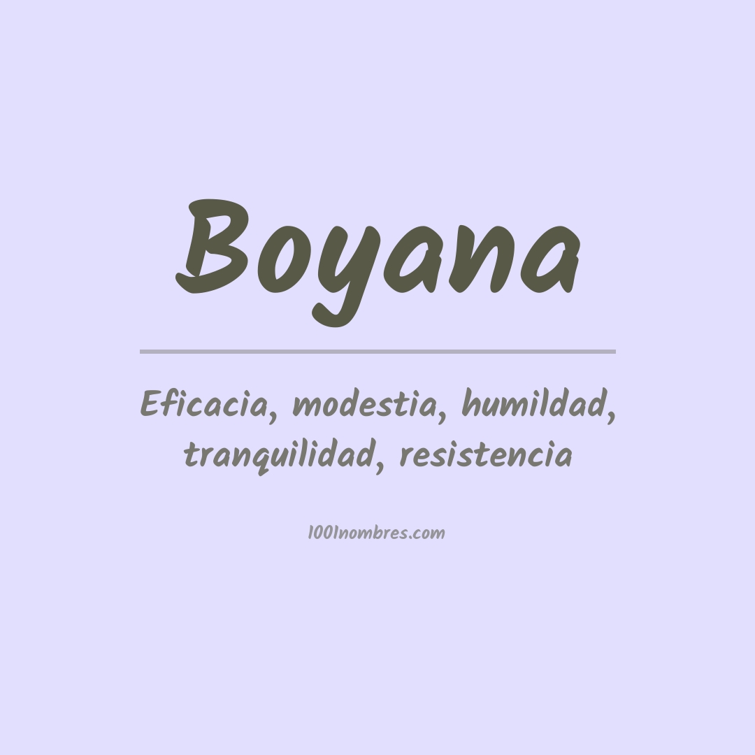 Significado del nombre Boyana