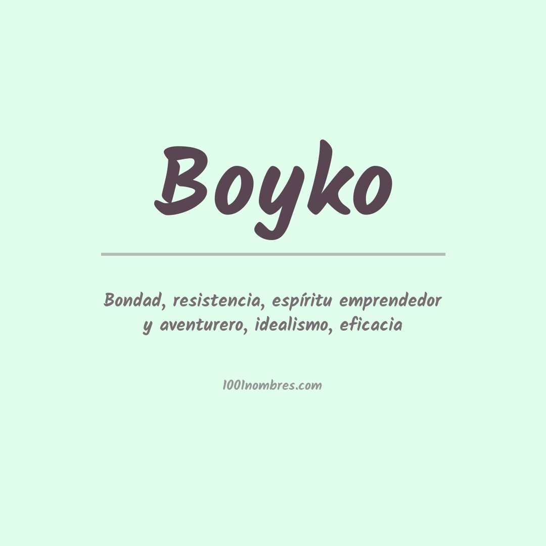 Significado del nombre Boyko