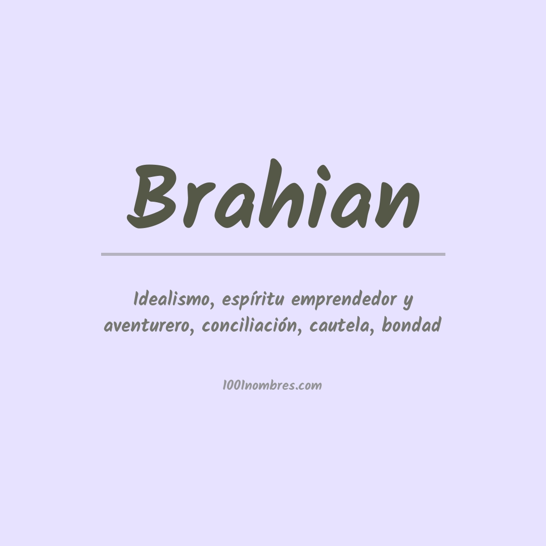 Significado del nombre Brahian