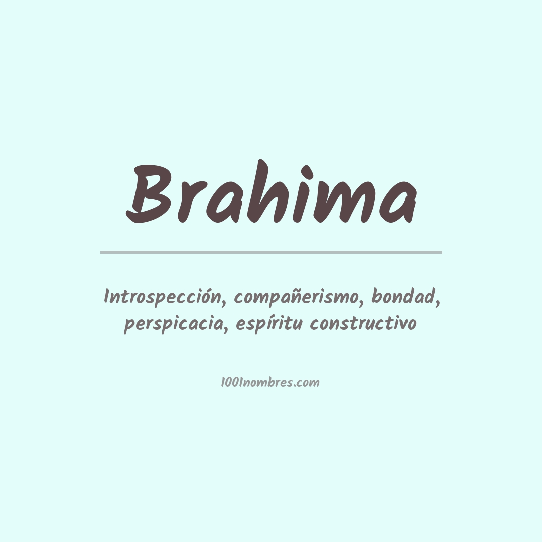 Significado del nombre Brahima