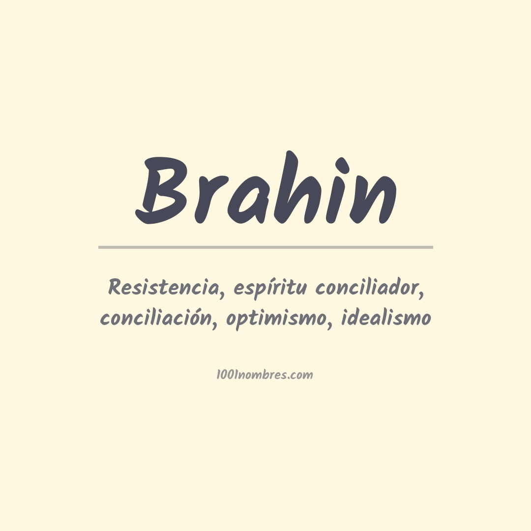 Significado del nombre Brahin