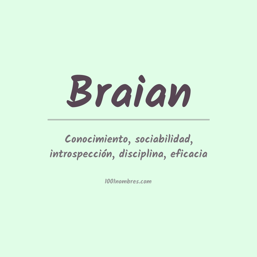 Significado del nombre Braian