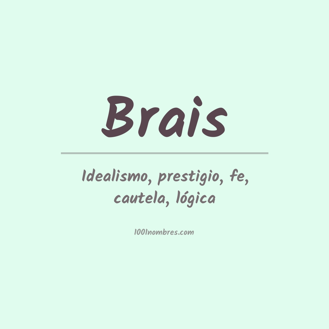 Significado del nombre Brais