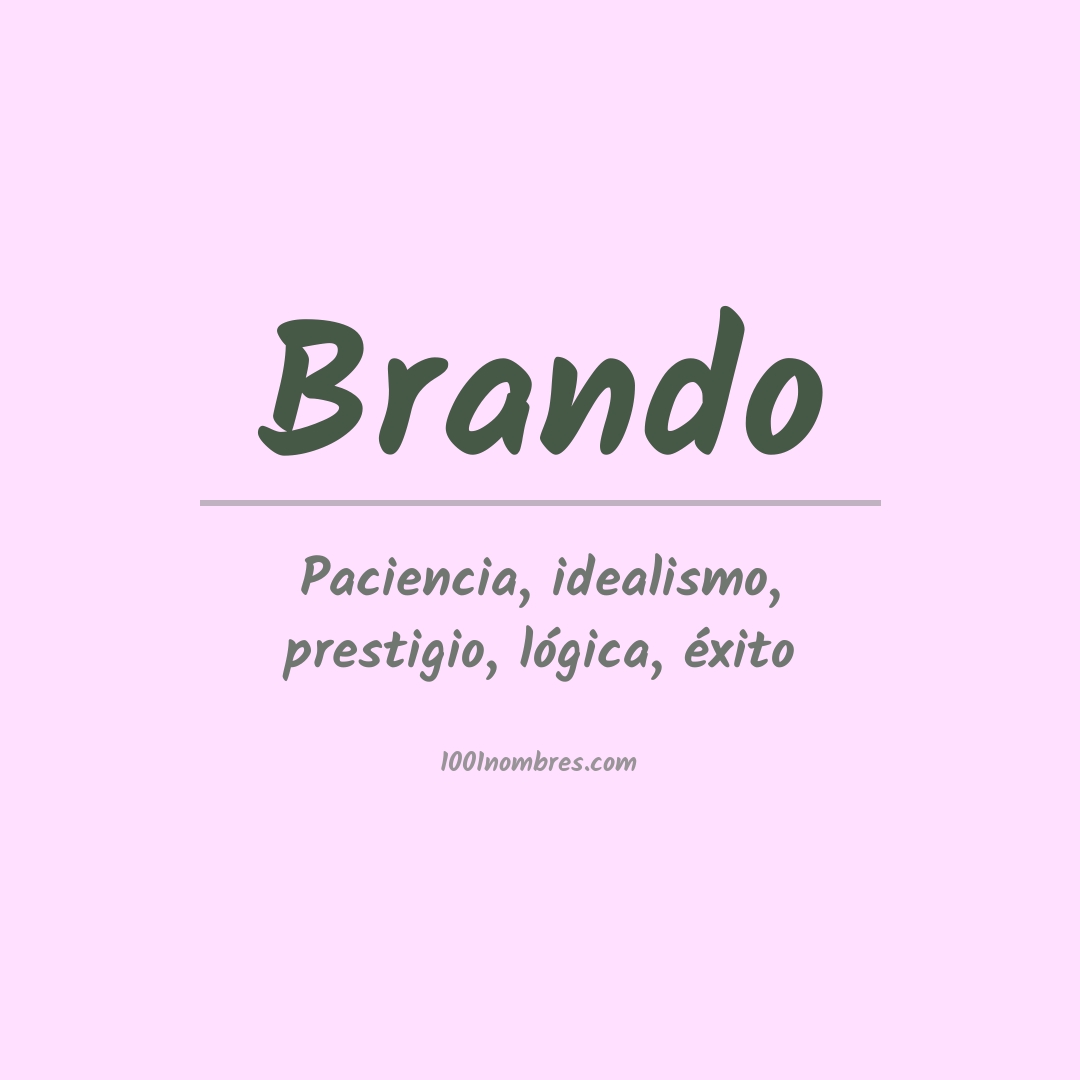Significado del nombre Brando