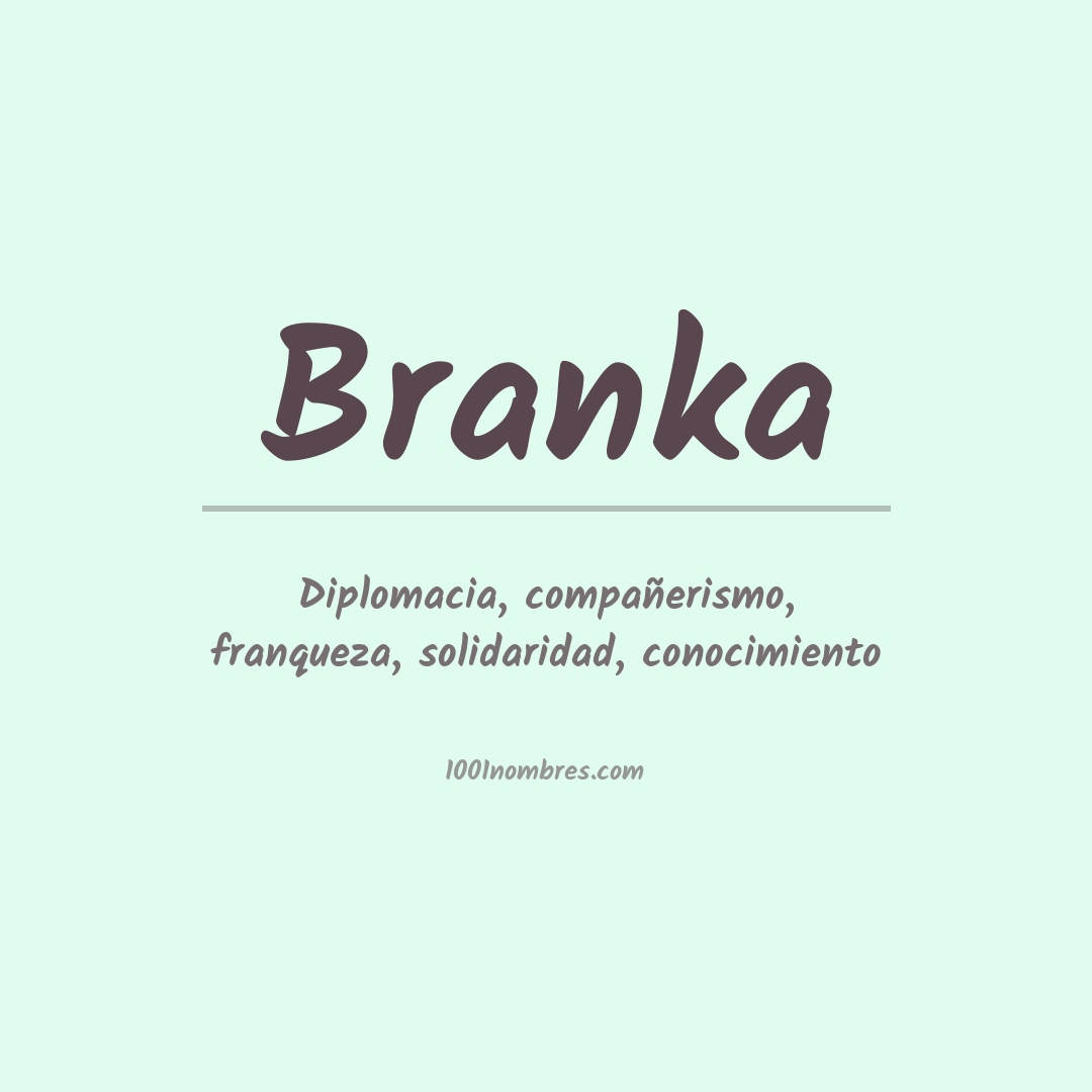 Significado del nombre Branka