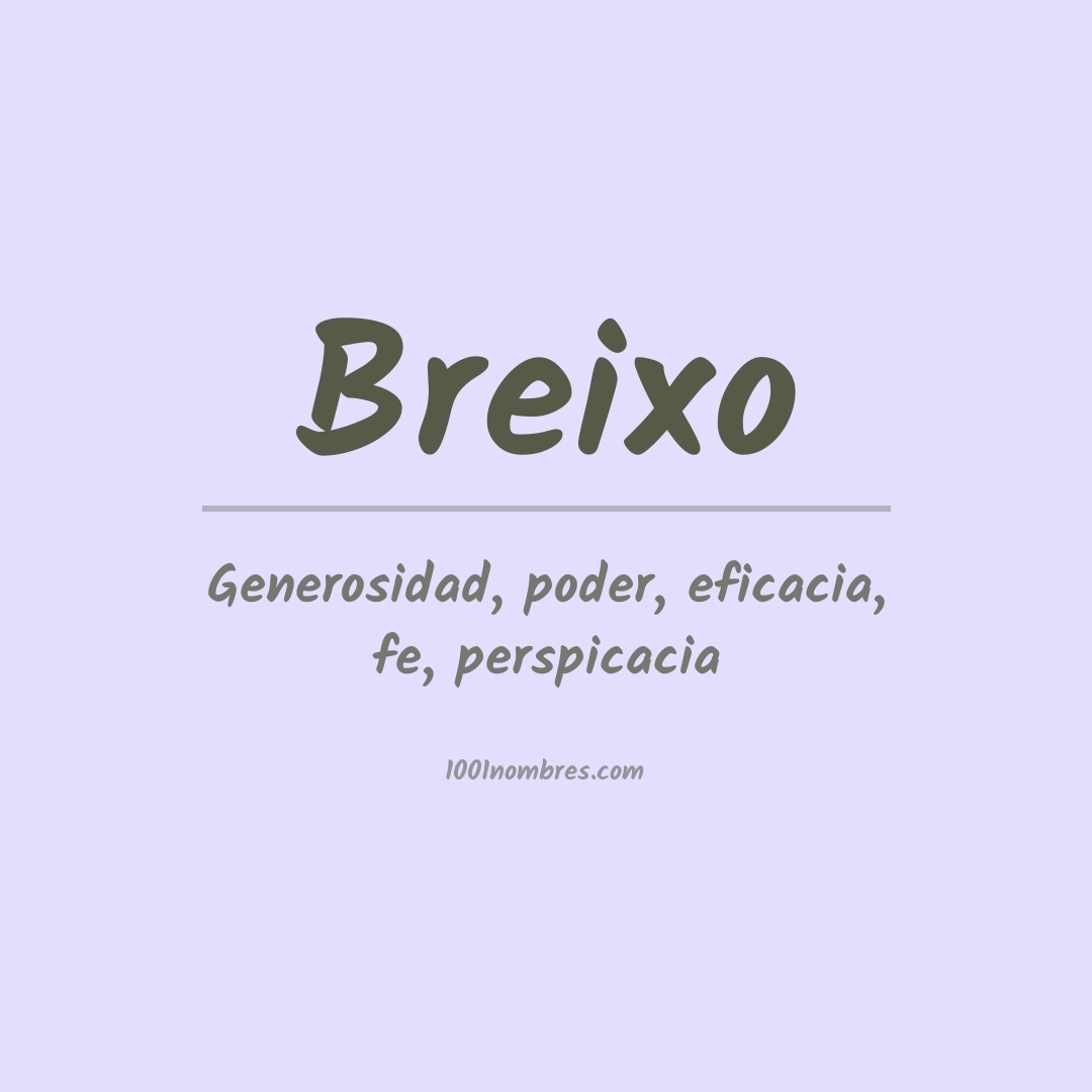 Significado del nombre Breixo Significado del nombre Breixo