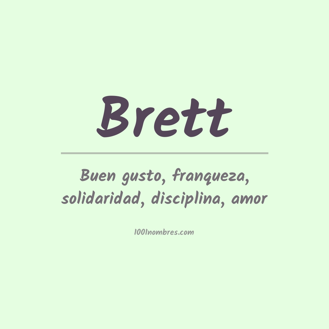 Significado del nombre Brett