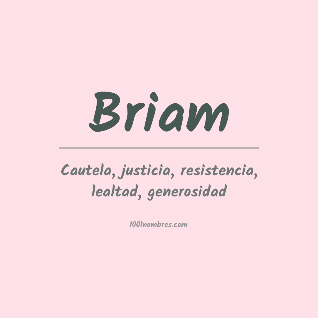 Significado del nombre Briam