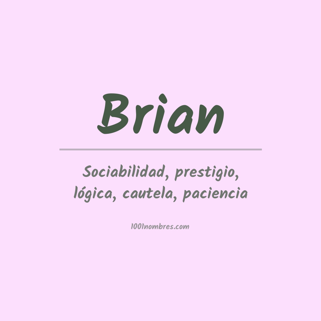 Significado del nombre Brian