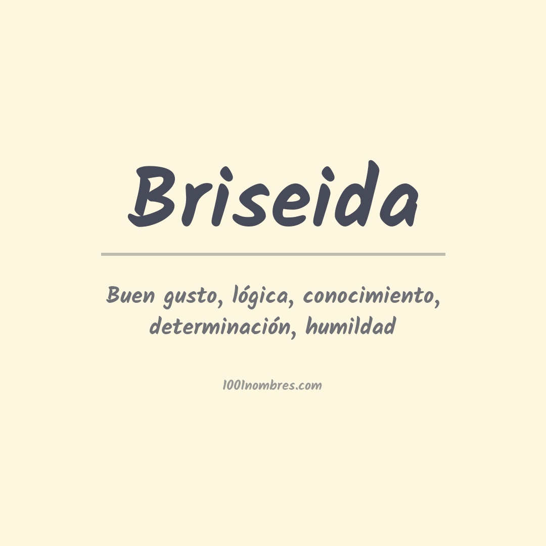 Significado del nombre Briseida