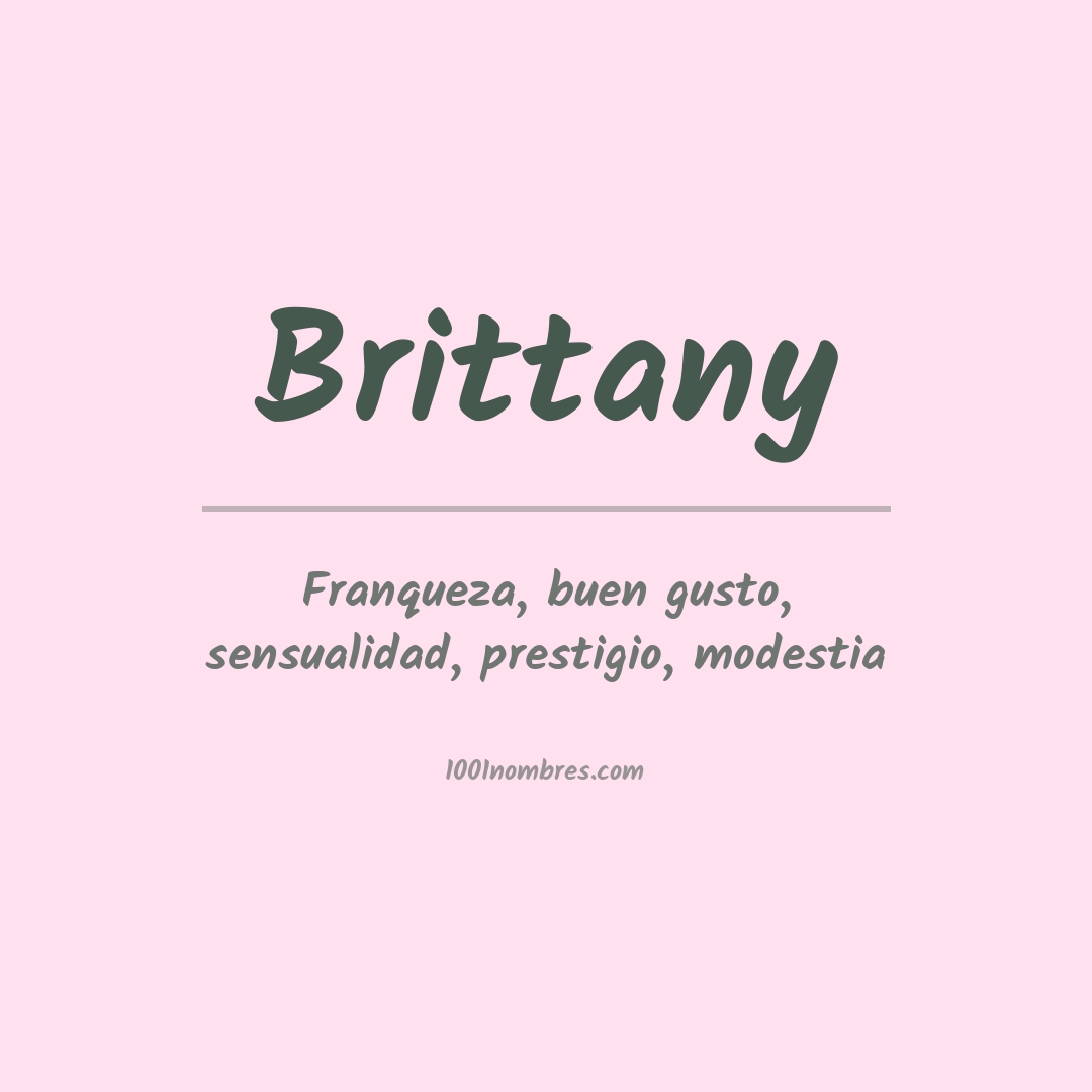 Significado del nombre Brittany