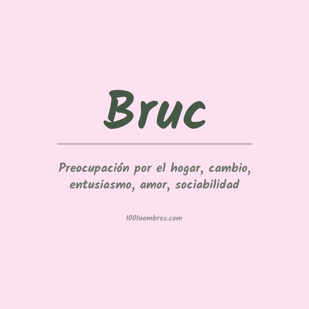 Significado del nombre Bruc Significado del nombre Bruc