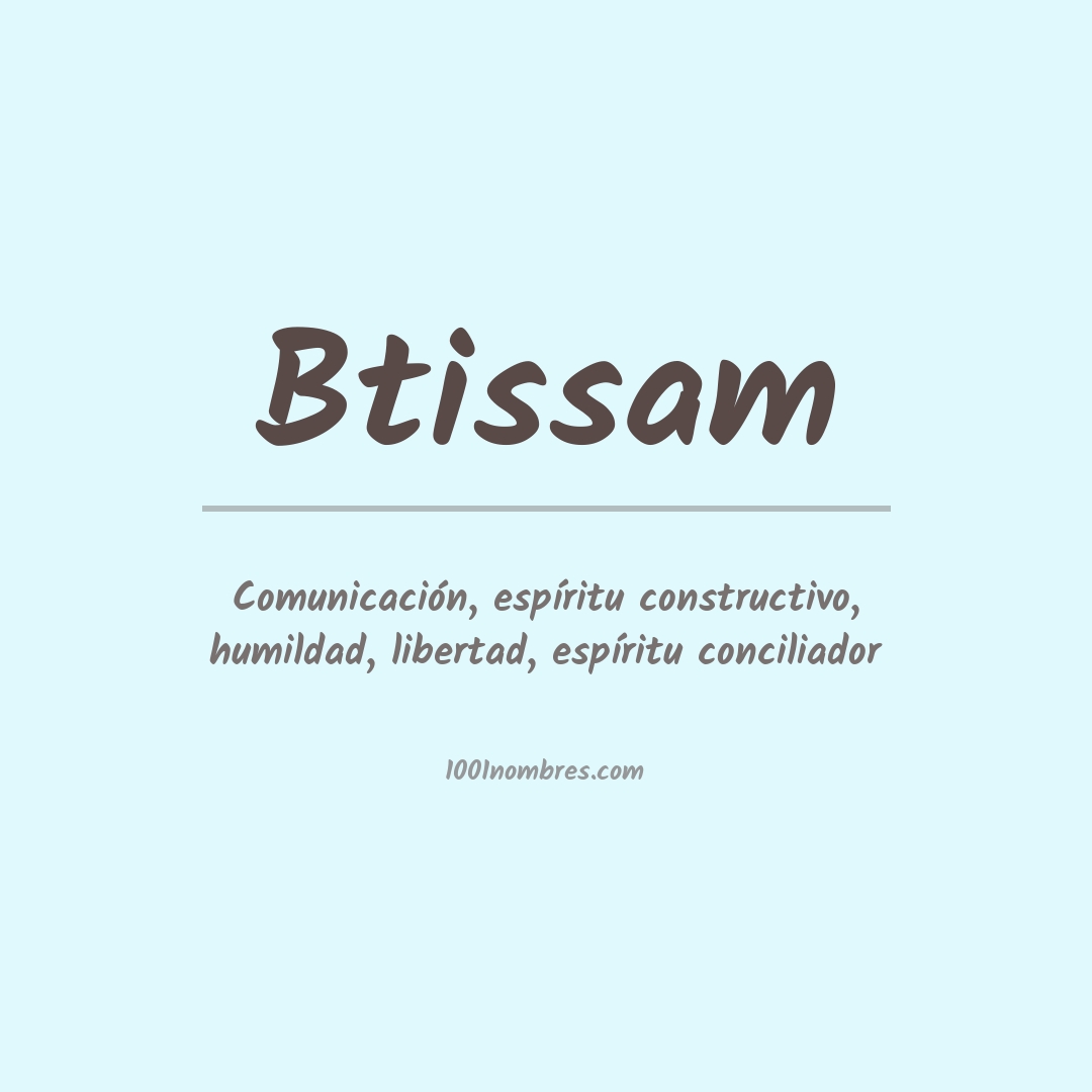 Significado del nombre Btissam Significado del nombre Btissam
