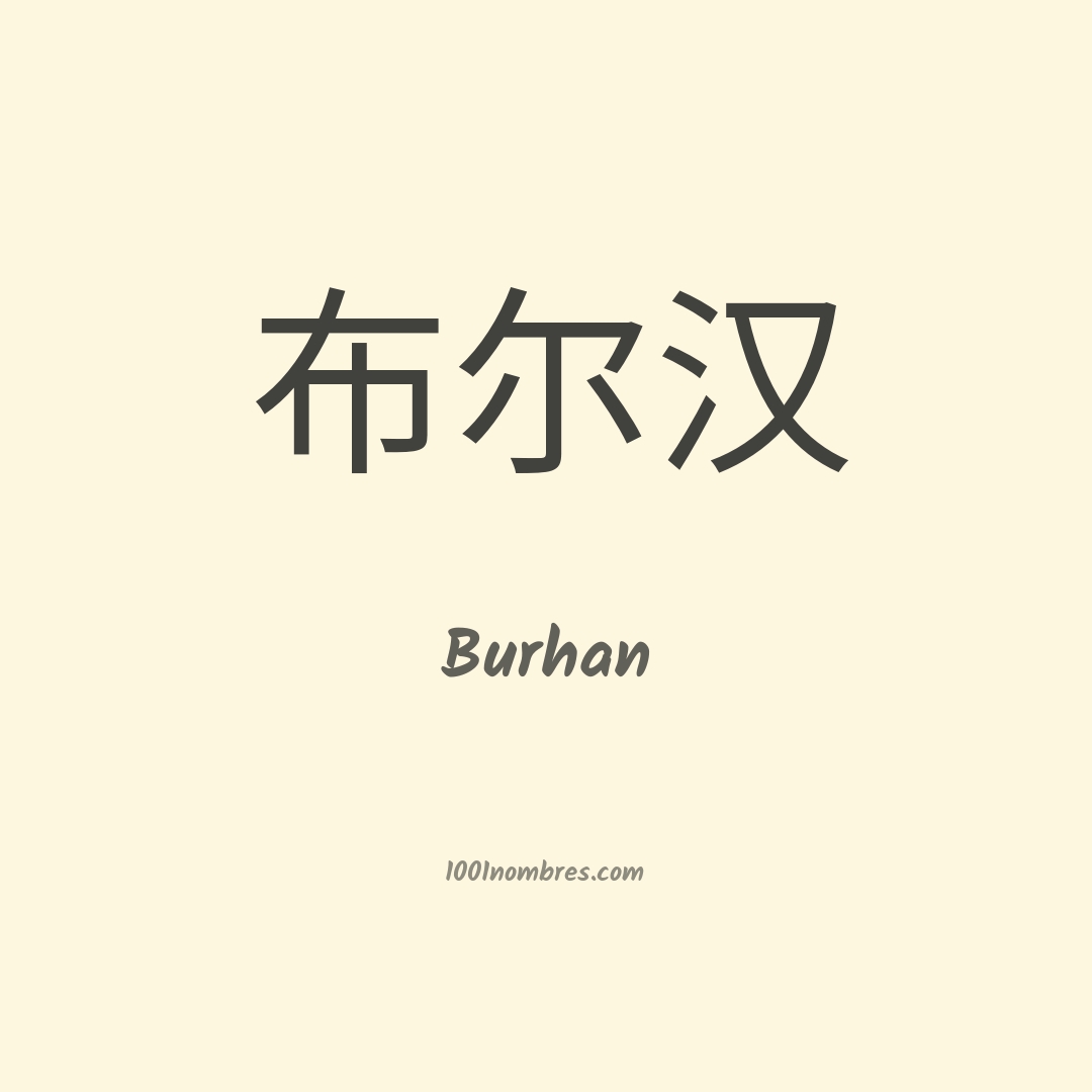 Burhan en chino Burhan en chino