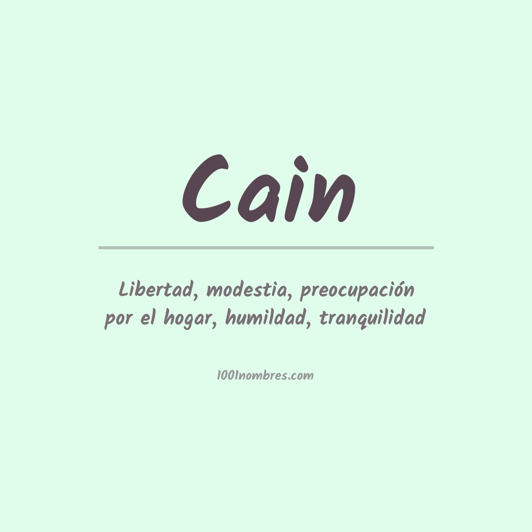 Significado del nombre Cain