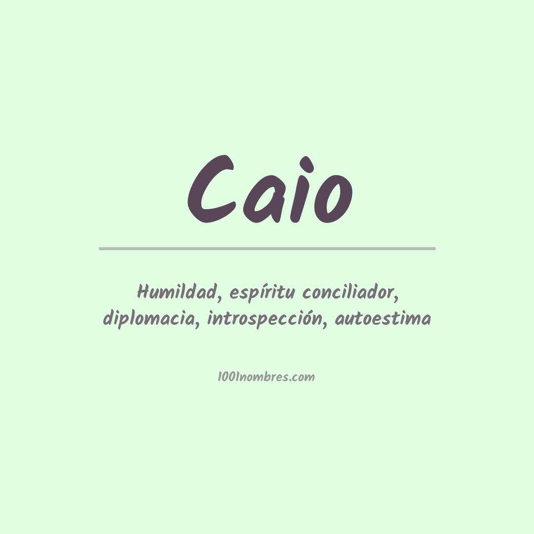 Significado del nombre Caio