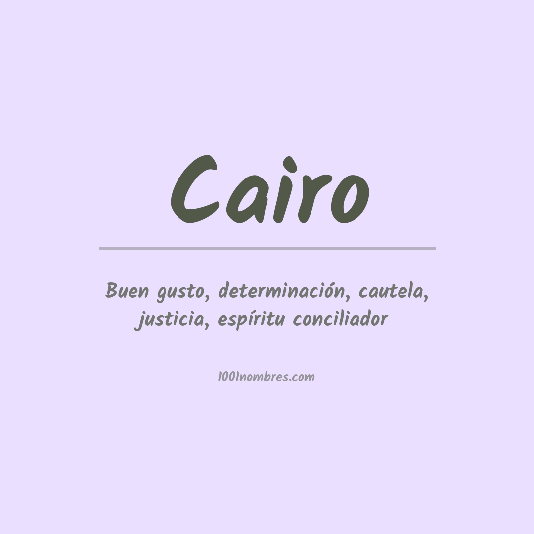 Significado del nombre Cairo