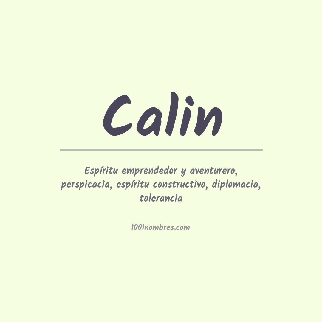 Significado del nombre Calin