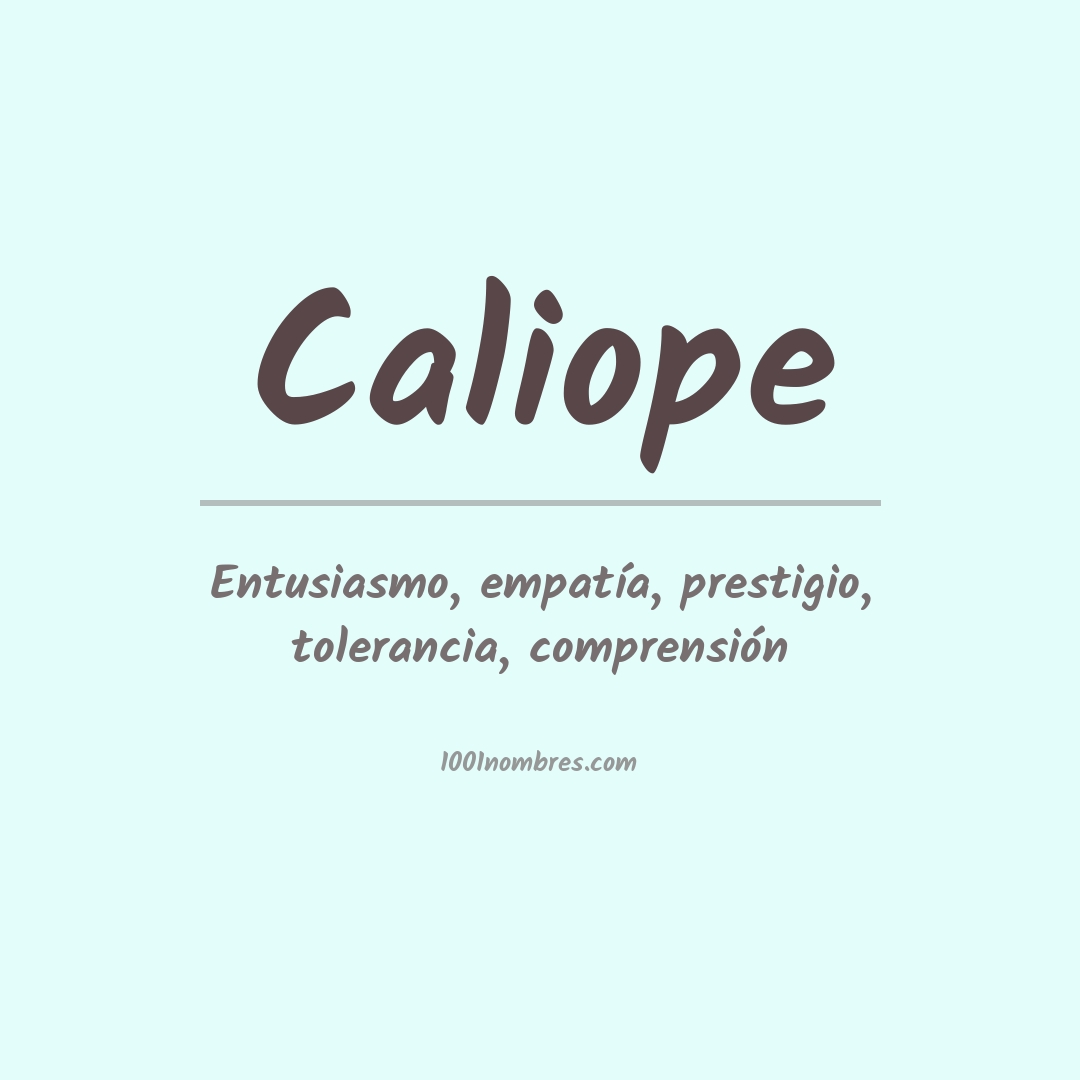 Significado del nombre Caliope