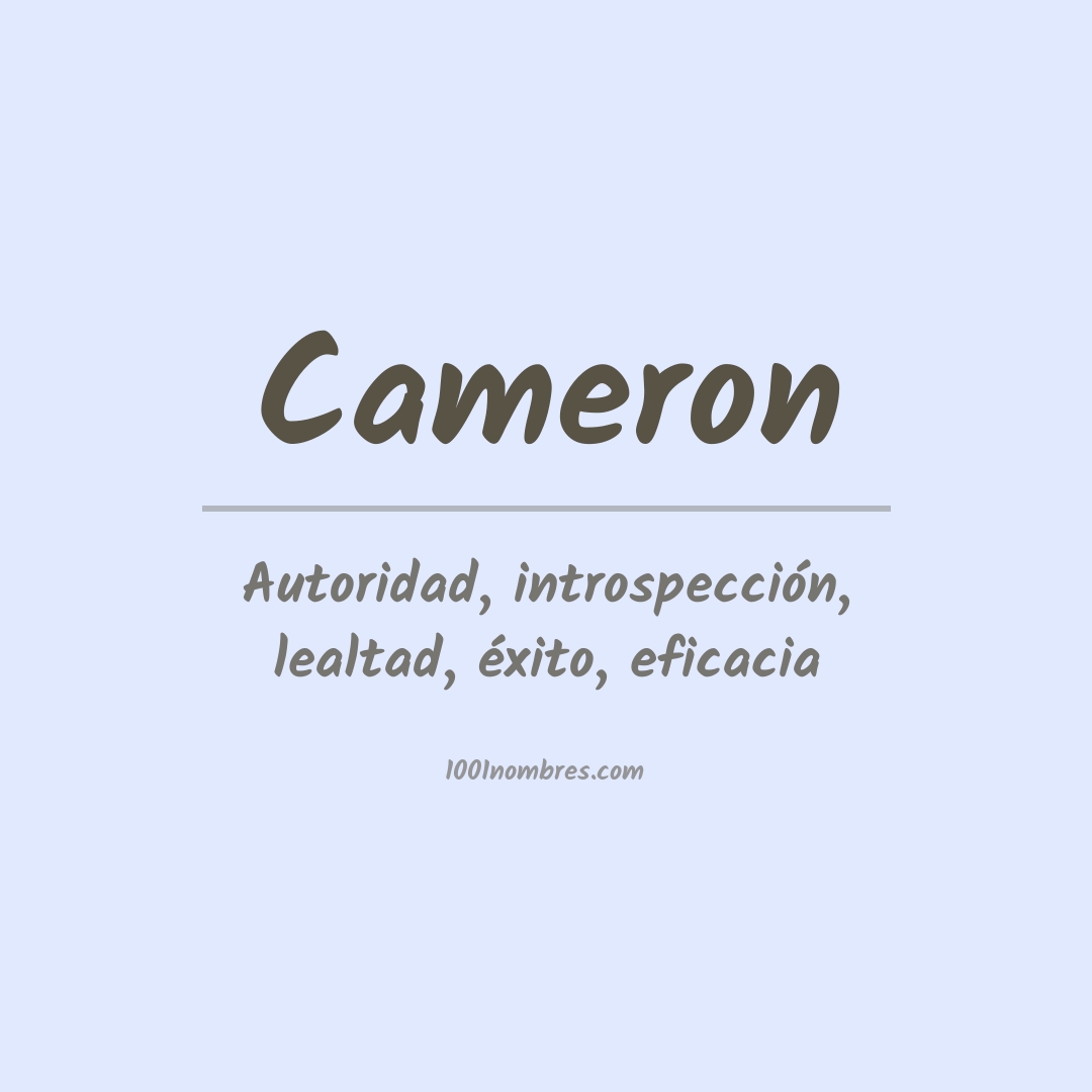 Significado del nombre Cameron