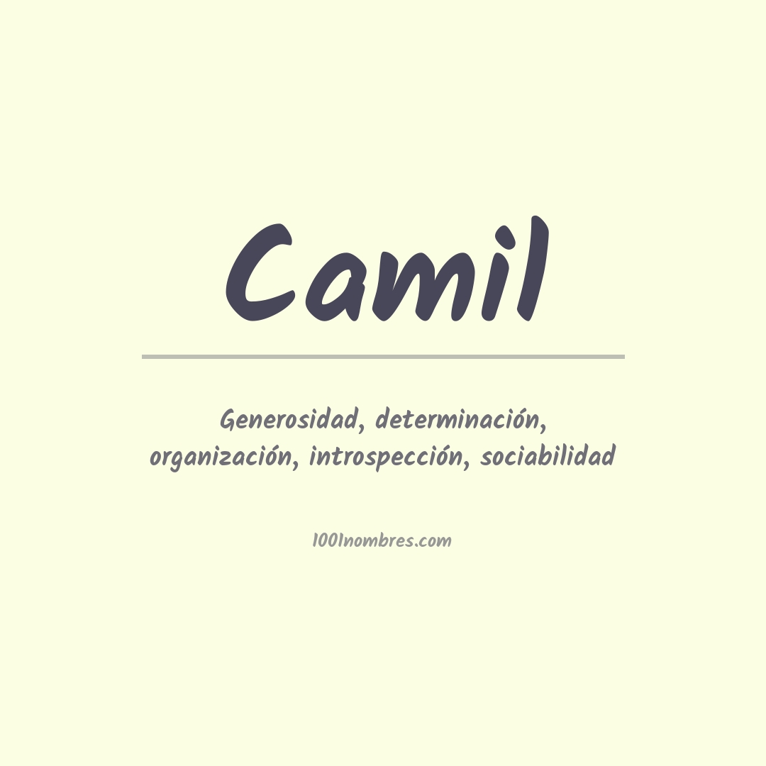 Significado del nombre Camil