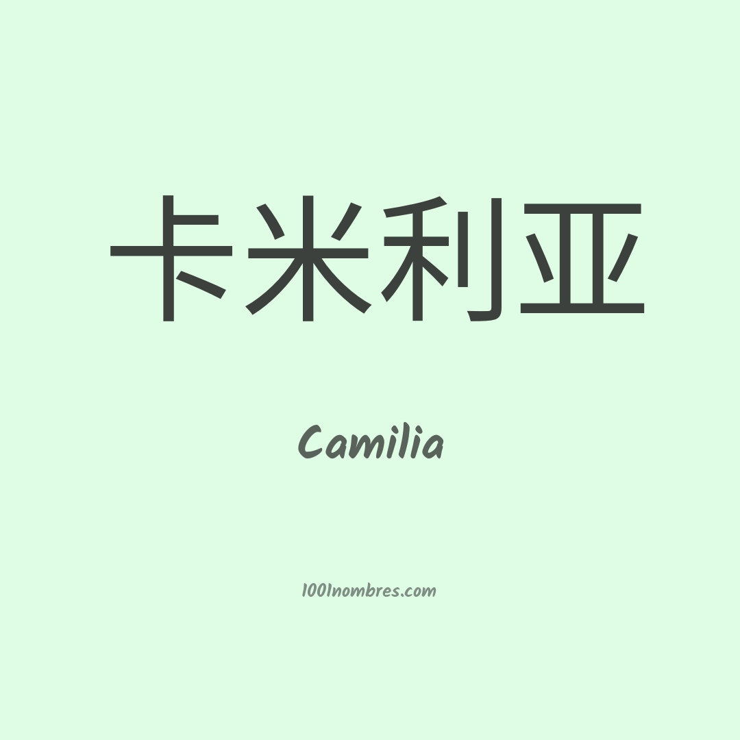 Camilia en chino Camilia en chino
