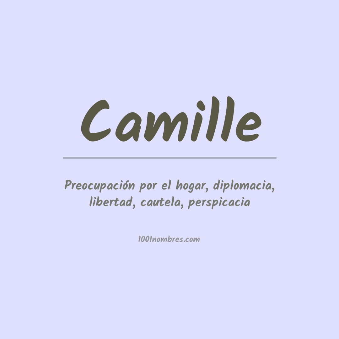 Significado del nombre Camille