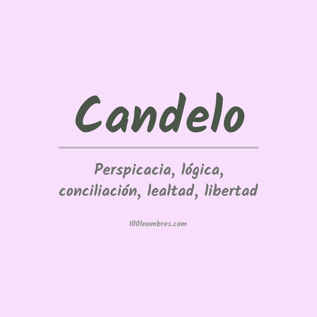 Significado del nombre Candelo Significado del nombre Candelo