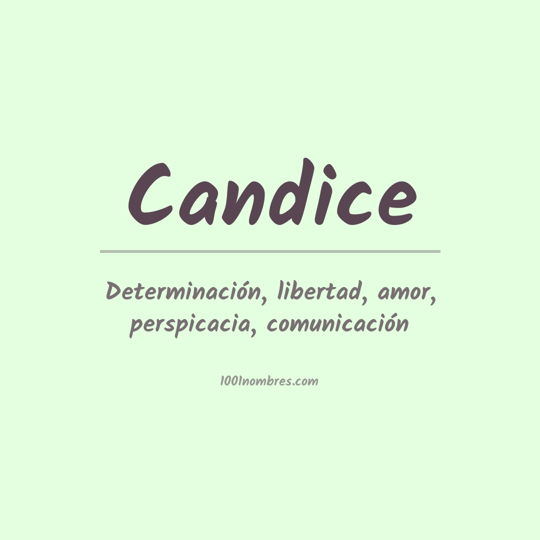 Significado del nombre Candice