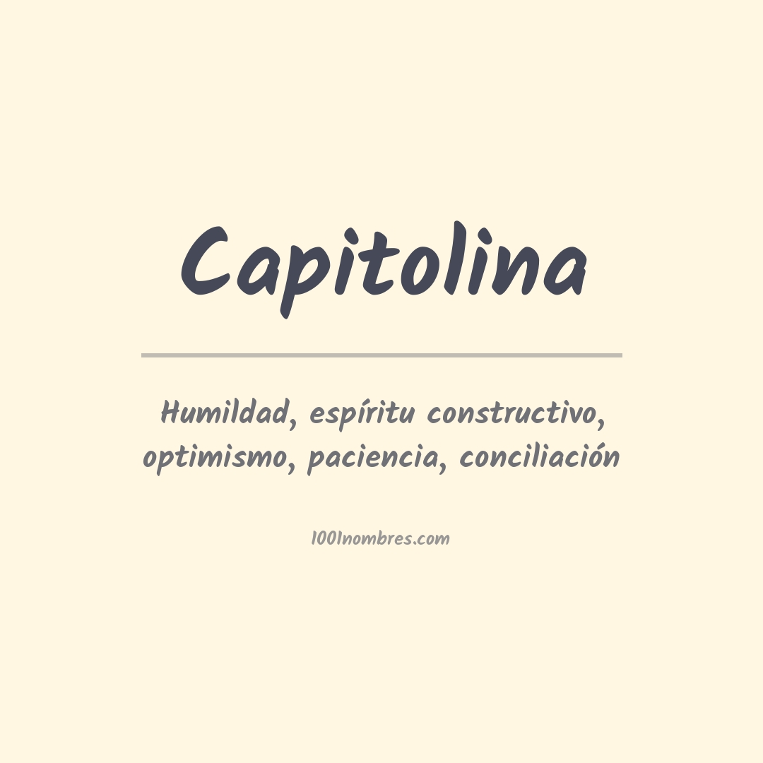 Significado del nombre Capitolina