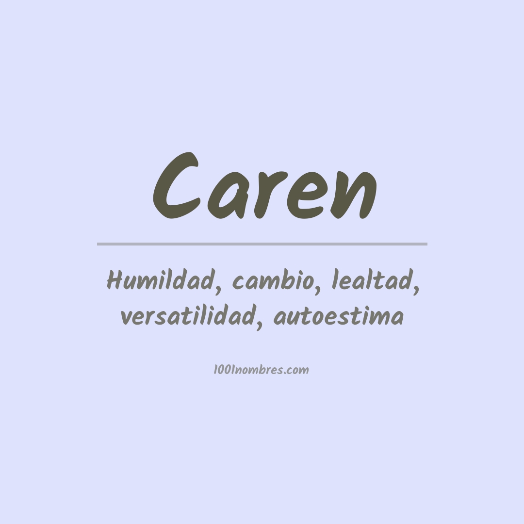 Significado del nombre Caren
