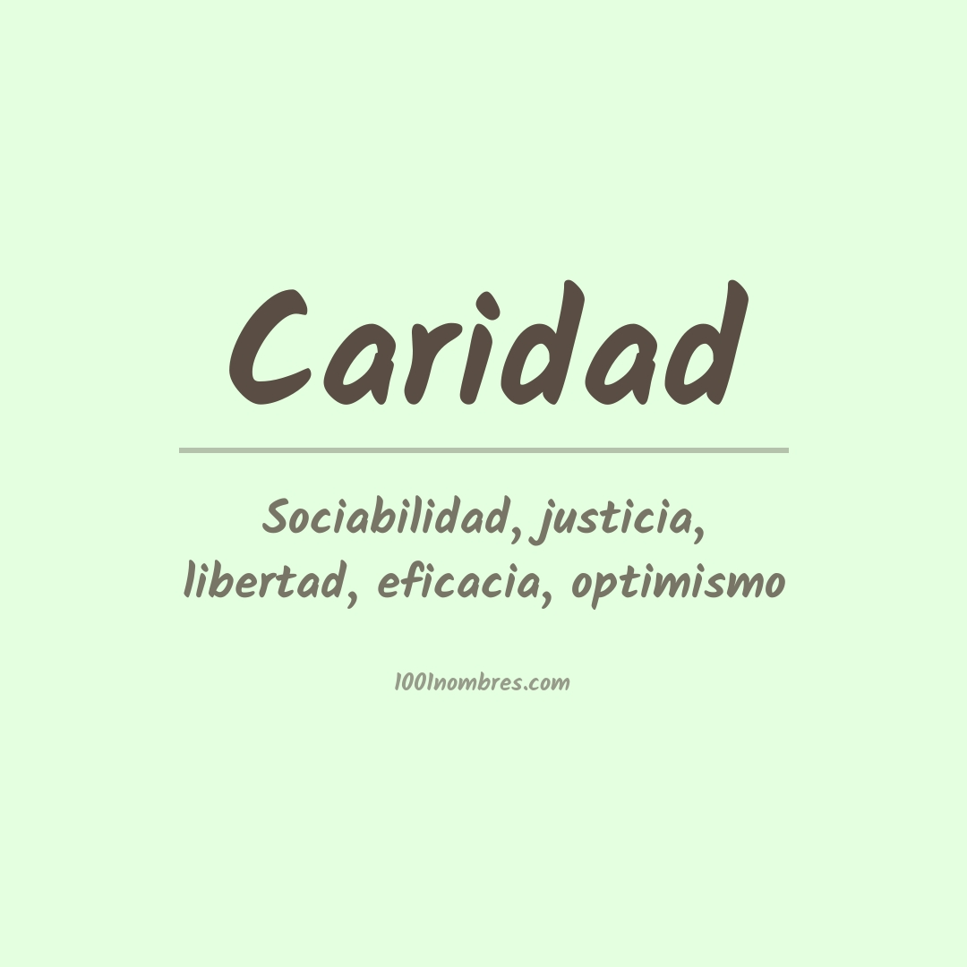 Significado del nombre Caridad